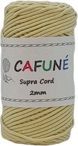 Cafuné Macrame koord - 2 mm - Zacht geel - 70m - 100gr - buiskoord - haken - breien - weven