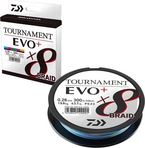 Daiwa Tournament Evo Plus Gevlochten Vislijn 300 M Blauw 0.350 mm van Daiwa — afbeelding 2