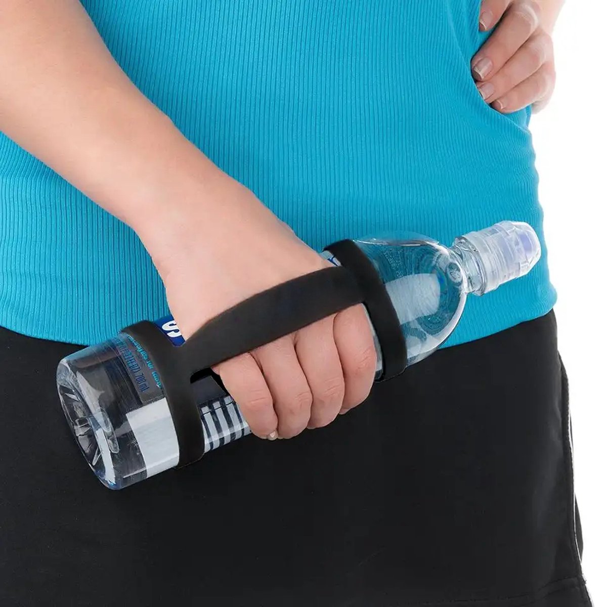 Waterfles houder - Rekbaar en Draagbaar - Sporten - Gym - Wandelen - hardlopen fles houder - bottle holder - Zwart