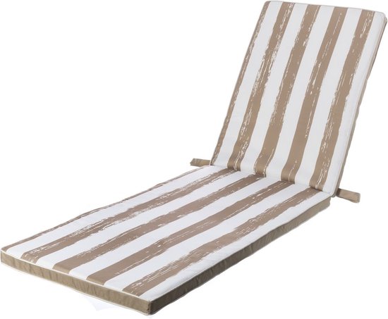 Ligstoelkussen 190 x 55 x 4 cm Beige