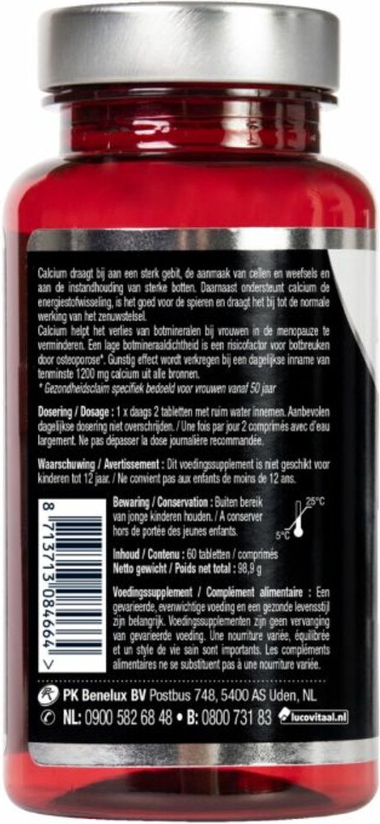 Lucovitaal Super Calcium 1000 mg 60 tabletten — afbeelding 3