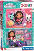 Clementoni - Puzzel 2X20 Stukjes Gabby'S Dollhouse, Kinderpuzzels, 3 jaar, 24802