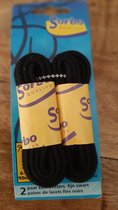 Sorbo Quality - koordveters 90 cm zwart - ronde klassieke veter - veters rond 2 paar - art 40046