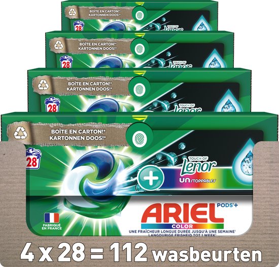 Lessive capsules Ariel Allin1 pods + Lenor unstopabbles x38