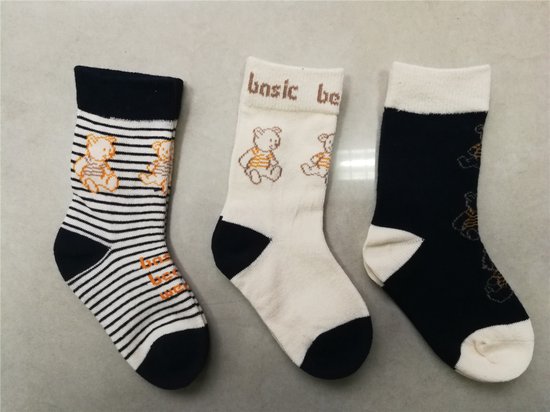 Baby - kinder sokjes Basic - 21/23 - unisex - 90% katoen - naadloos - 12 PAAR - chaussettes socks