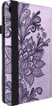 Wallet Case geschikt voor Lenovo Tab M8 Gen 4 met lavendel bloemenpatroon