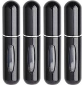Flacons à parfum / Vaporisateurs de parfum (rechargeables) - 4 Pièces - Zwart - 5ML