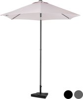VONROC Premium Parasol Torbole - Ø200cm - Parasol à tige durable - ensemble combiné avec pied de parasol de 20 kg - Tissu résistant aux UV - Beige - Incl. couvercle de protection