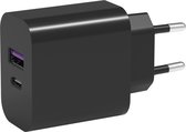 USB C Adapter oplader USB stekker 20W - snellader - oplader - Universeel - Zwart