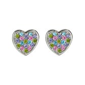 Clips d'oreilles' oreilles / Boucles Boucles d'oreilles Glitter Heart Stud | Bijoux / Acier | 1.3x1.3cm | Mode Favorite