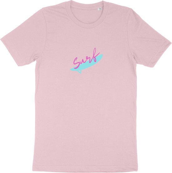 Heren T Shirt - Dames T Shirt - Surf - Roze - 3XL