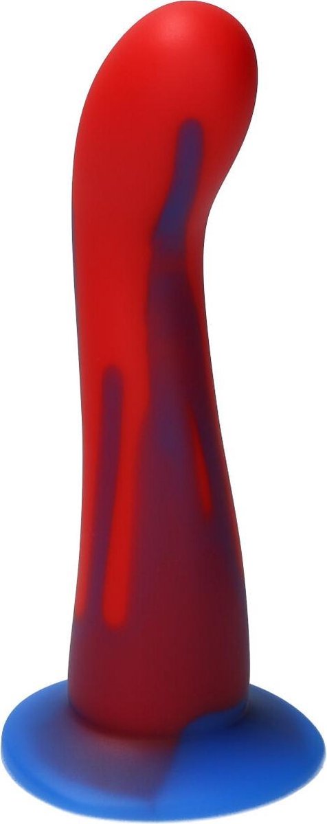 Goedkoopste Ylva & Dite - Swan - Siliconen G-spot / Anale dildo - Made in Holland - Fel Rood / Donker Blauw