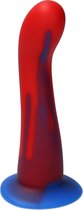 Ylva & Dite - Swan - Siliconen G-spot / Anale dildo - Made in Holland - Fel Rood / Donker Blauw