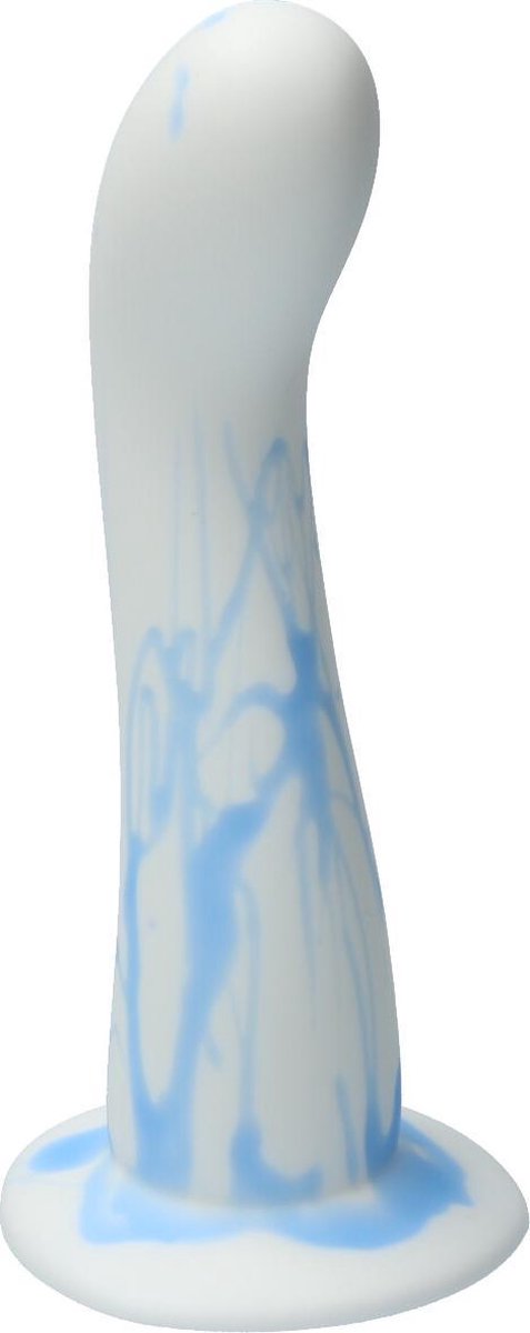 Goedkoopste Ylva & Dite - Swan - Siliconen G-spot / Anale dildo - Made in Holland - Drup Wit / Licht Blauw