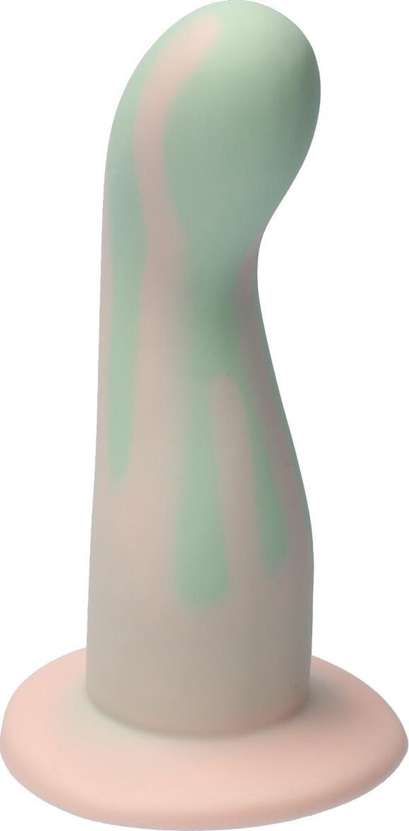 Goedkoopste Ylva & Dite - Leda - Siliconen G-spot / Prostaat dildo - Made in Holland - Pastel Groen / Pastel Oranje