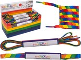 Lacets - 1 paire - couleurs thème Gay Pride/ Rainbow - polyester - 140 cm
