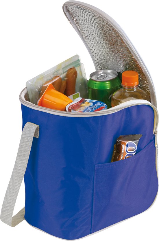 Kleine koeltas/Lunch tas model Glaciaal - 2x - 23 x 16 x 26 cm - 1 vaks - blauw/grijs - 9 Liter van Klein — afbeelding 2