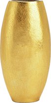 Cepewa Deco Metalen bloemenvaas - goud - Monaco de luxe - D11 x H22 cm - Stijlvolle interieurs