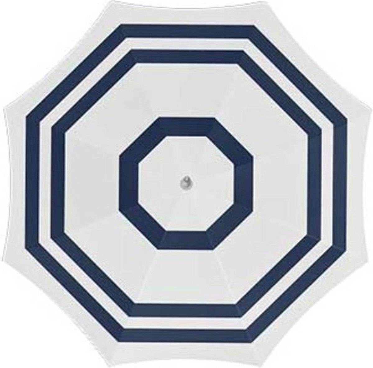 Parasol - wit/blauw - D180 cm - UV-bescherming - incl. draagtas