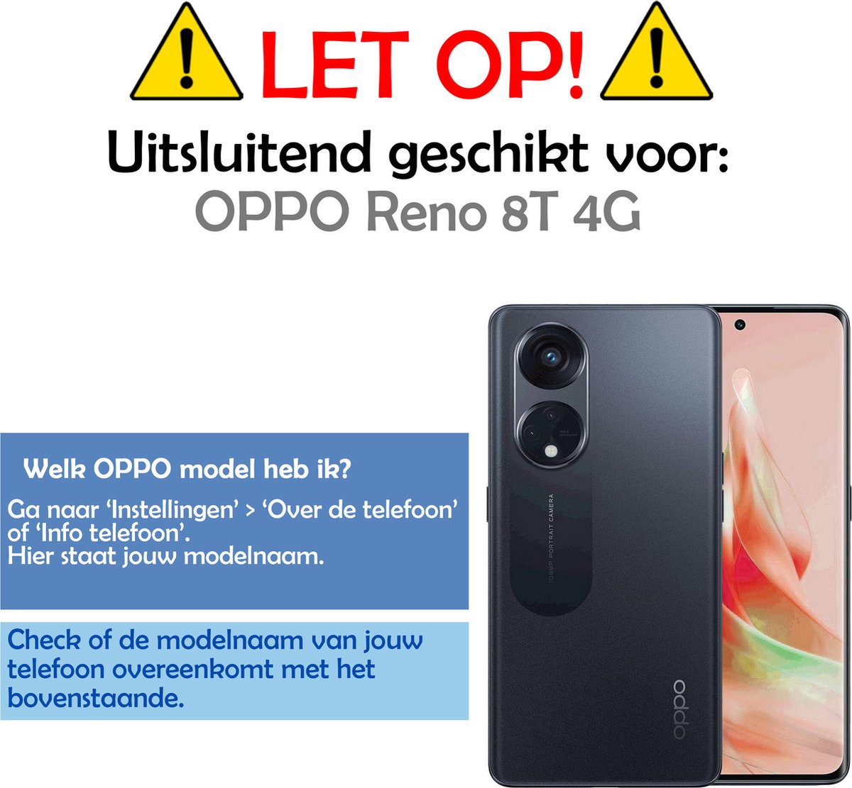 OPPO Reno 8T 4G Hoesje Shockproof Case Met Screenprotector - OPPO Reno ...