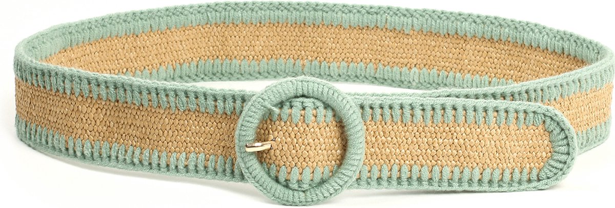 Romée Riem Gevlochten - Groen | 95 x 4 cm | Kunststof / Katoen | Fashion Favorite