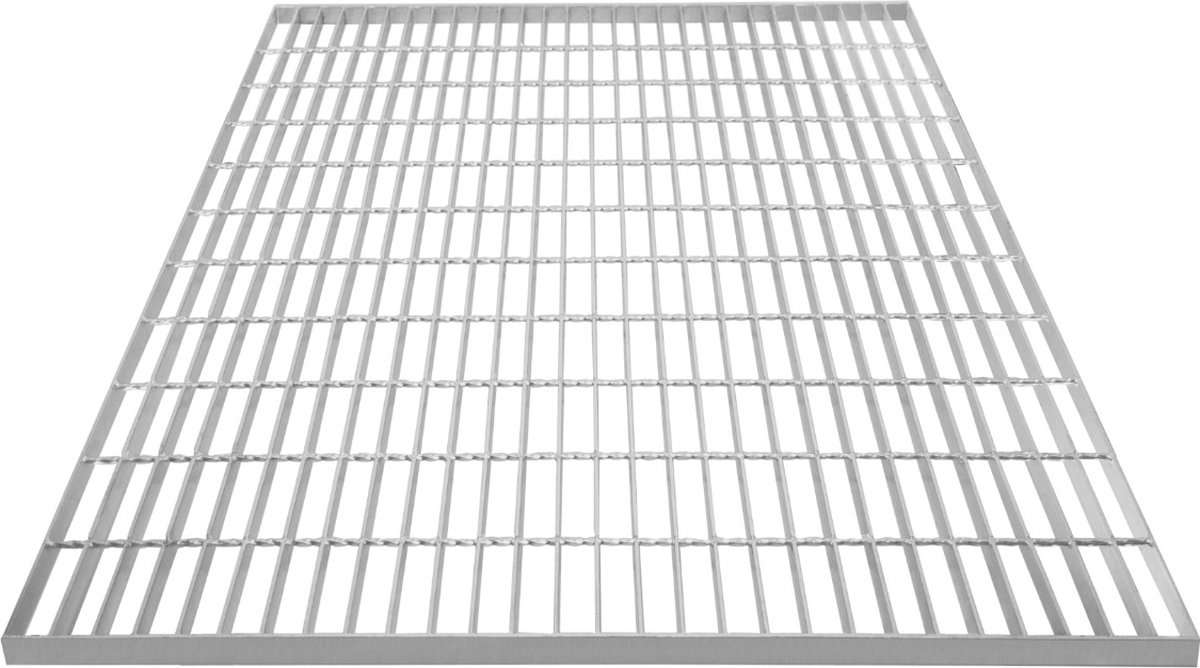 1100 x 1000 x 30 mm Galvaniseerde Rooster Vloerpaneel - Zware Uitvoering - Zilver - Zinkcoating - 1100kg Draagvermogen - 4mm Dik Metaal