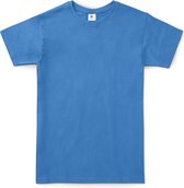 B&C Exact 150 Heren T-Shirt - Azure Blauw - Small - Korte Mouwen