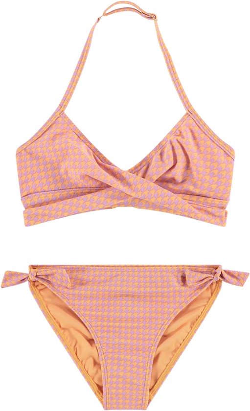 Beachlife Pied De Poule Mini Bikini Zwemkleding Meisjes - Roze
