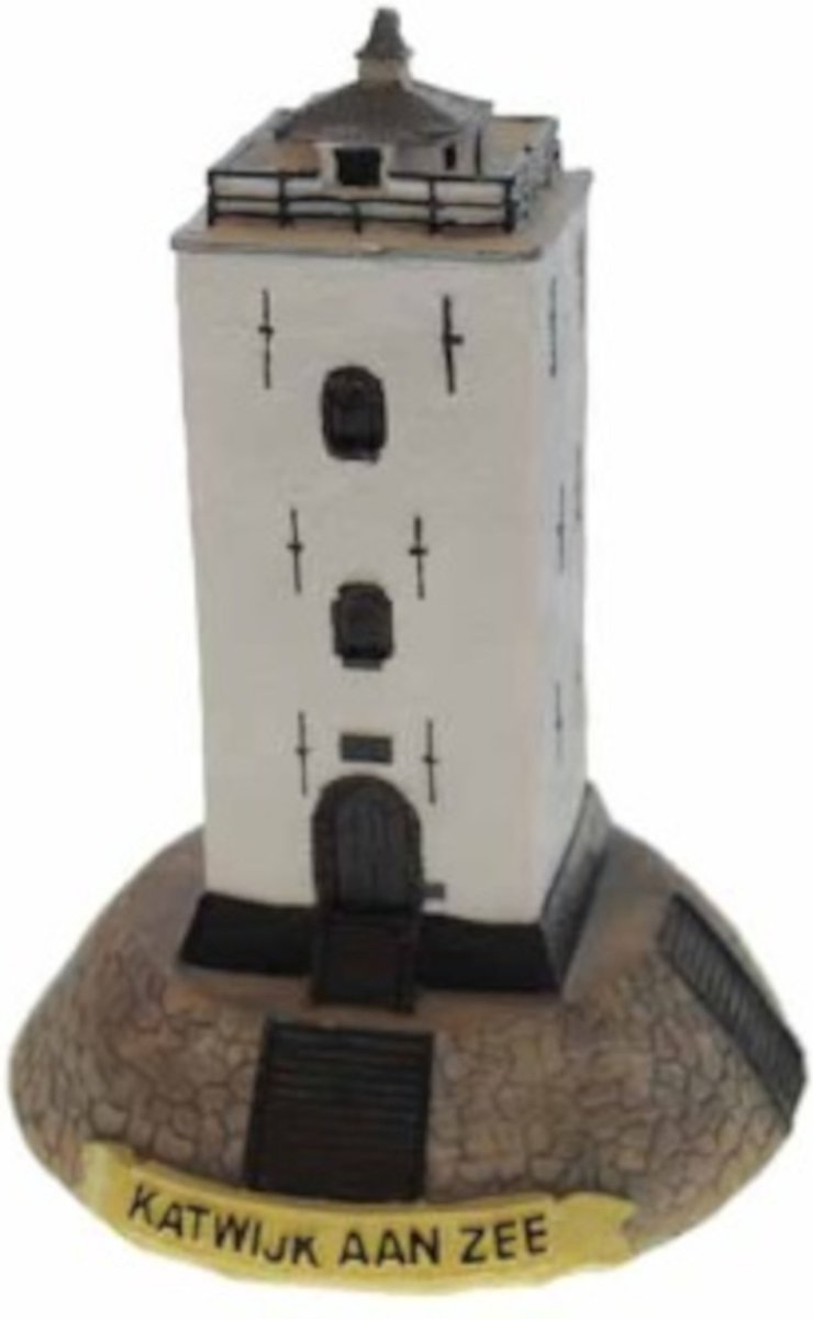 Vuurtoren Katwijk 13cm - Miniatuur Polystone Katwijk aan Zee