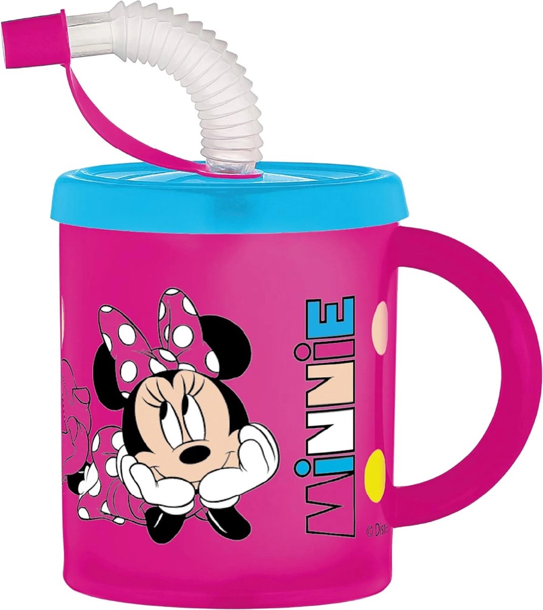 Drinkbeker Minnie Mouse 210ml met rietje