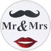 25 stickers Mr and Mrs - mr - mrs - sticker - trouwen - huwelijk - bruiloft - bedankje
