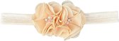 May Mays - Annabel Haarbandje - Bloemen Beige - Glitter Diamantjes - 0-8 jaar