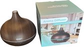 BixtoBix | Aroma Diffuser 500 ml - Extra stil - Lange werking - Luchtbevochtiger - Vernevelaar - Geurverspreider - Zwart