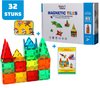 foto van Magnetic Tiles - Magnaminds - Magna tiles - Magnetisch Speelgoed – 32 stuks - Constructie speelgoed - Magnetische tegels - Montessori speelgoed - Magnetic toys - Magnetische bouwstenen - Speelgoed 3-12 jaar - Magnetische Bouwblokken