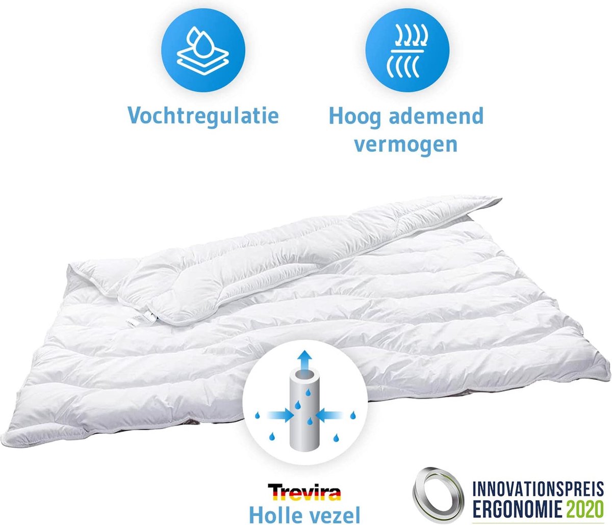 Pluizig en ademend slaapdeken met vochtregulatie | Optimale hygiëne voor mensen met allergieën | Perfect 4-seizoenen dekbed | All-season deken 120x150