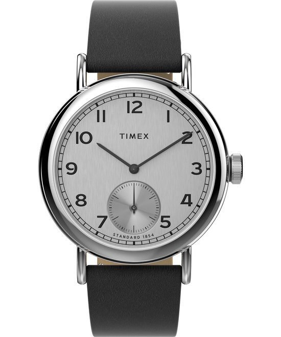 Timex Standard TW2V71400 Horloge - Leer - Zwart - Ø 40 mm