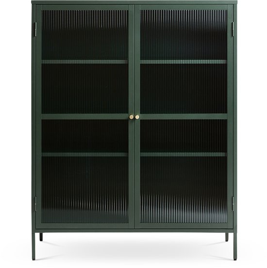 Olivine Katja metalen vitrinekast groen - 111 x 140