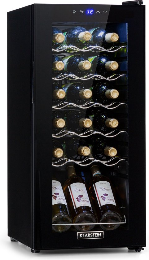 Klarstein Shiraz 18 Slim Uno Wijnkoelkast - 50 Liter - 18 - Klarstein - €218,99