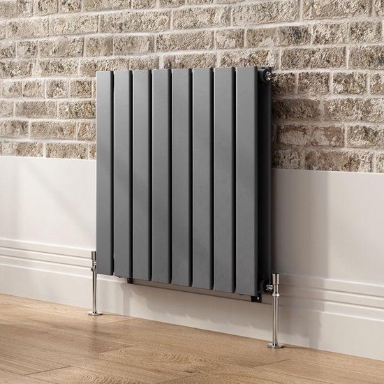 Dubbele Designradiator Hayes Premium Horizontaal Antraciet - 60 x 60 cm |  bol.com