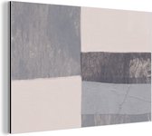 Wanddecoratie Metaal - Aluminium Schilderij Industrieel - Geometrie - Vormen - Grijs - Kubus - 150x100 cm - Dibond - Foto op aluminium - Industriële muurdecoratie - Voor de woonkamer/slaapkamer