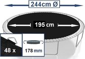Tapis de saut Trampoline 244-250 cm. 48 anneaux, 17,5-18 cm