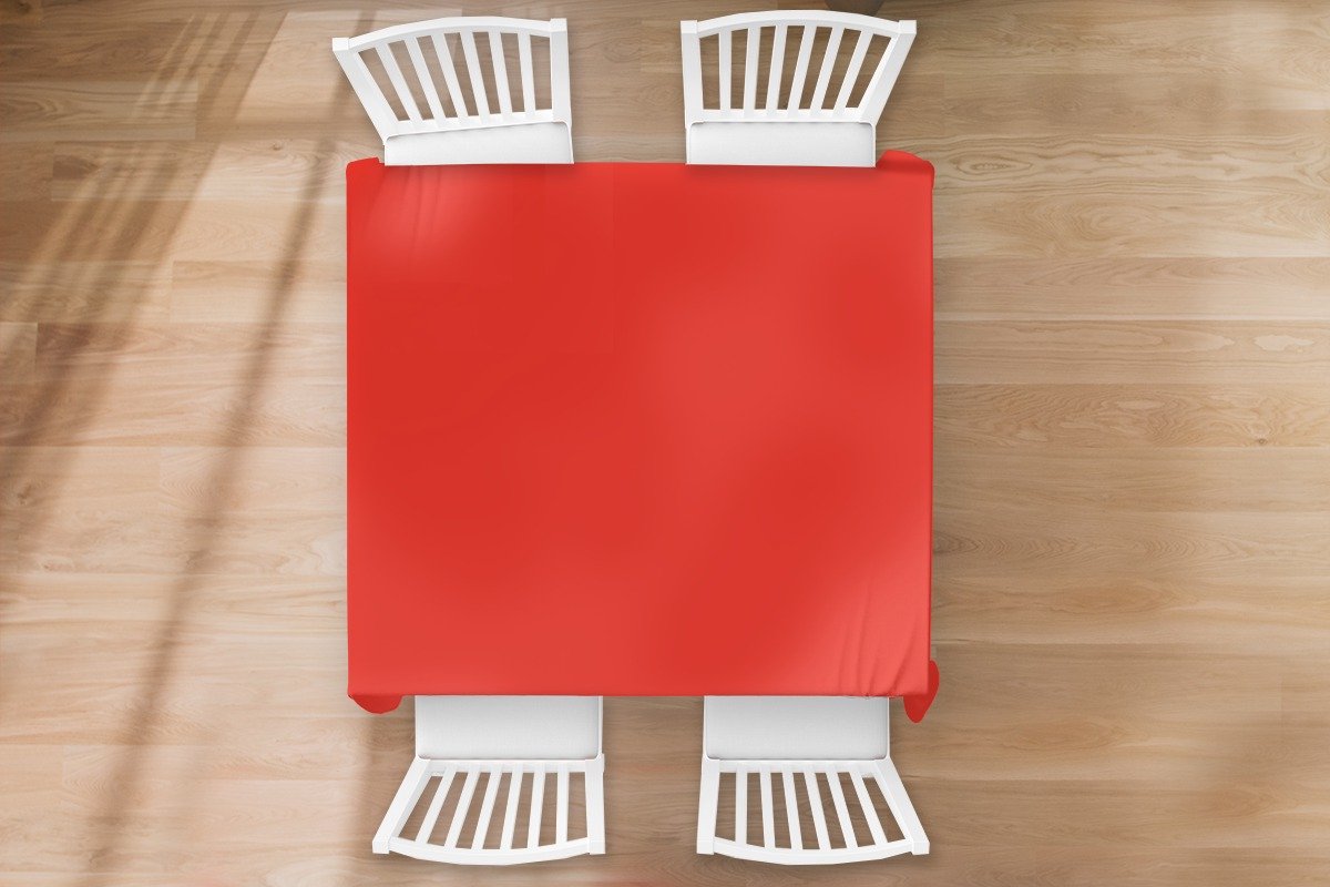 Tafelkleed - Tafellaken - 120x120 cm - Rood - Kleur - Effen - Binnen en Buiten