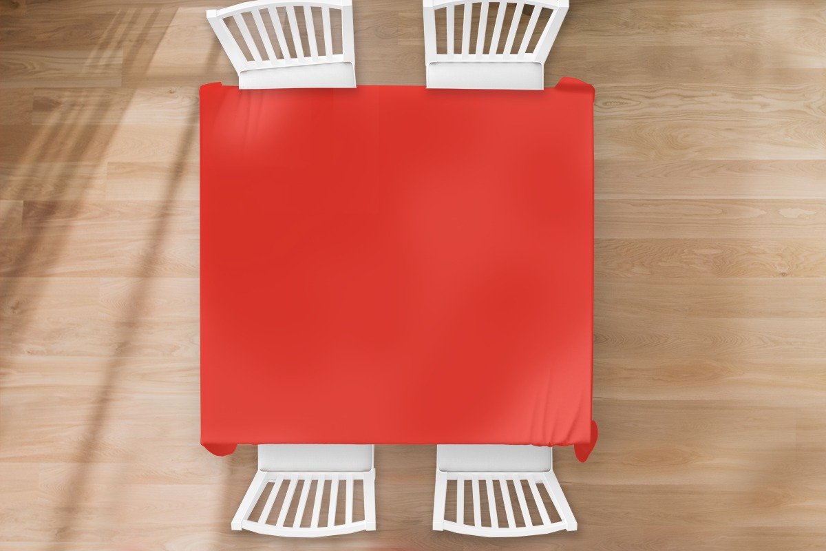 Tafelkleed - Tafellaken - 150x150 cm - Rood - Kleur - Effen - Binnen en Buiten