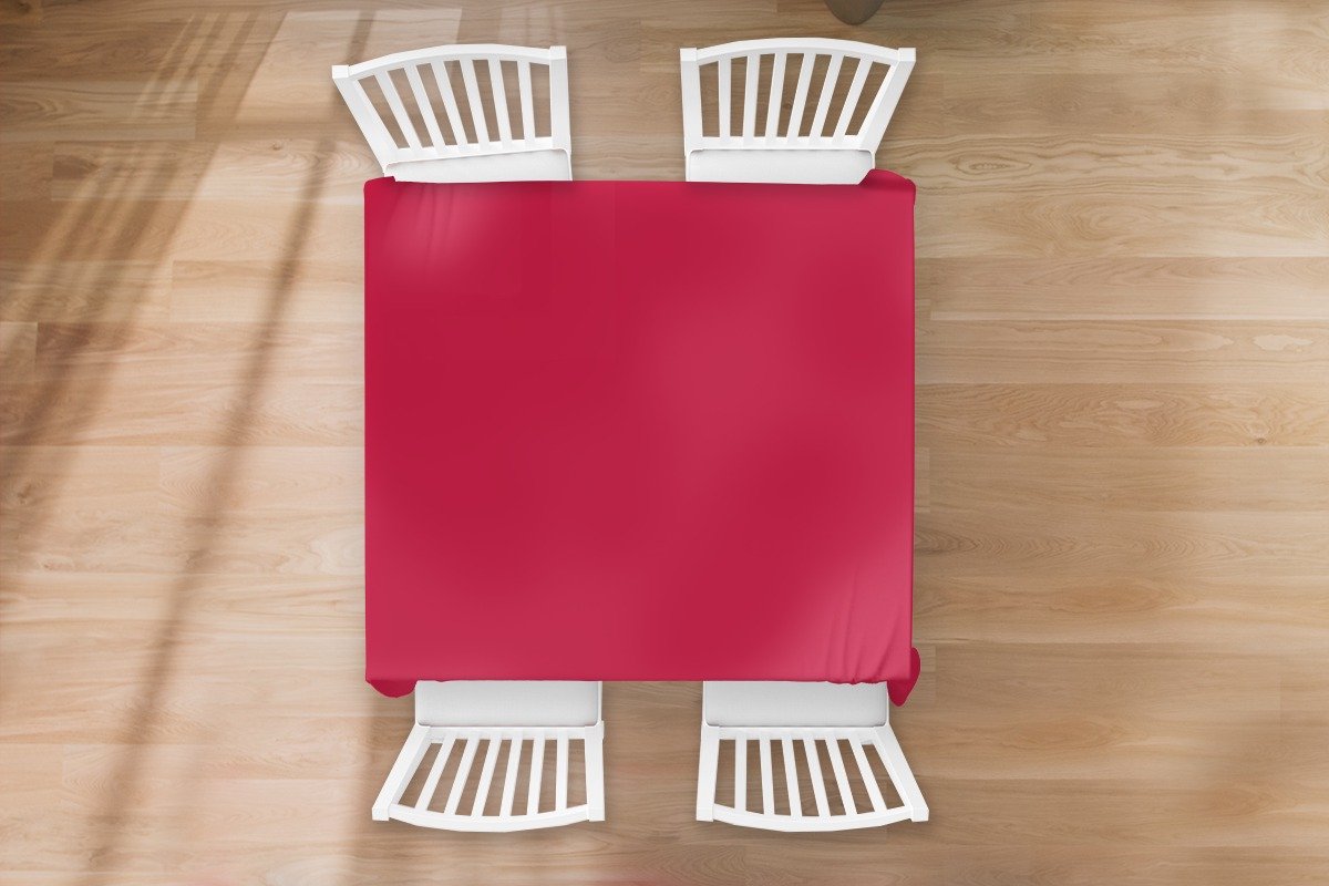 Tafelkleed - Tafellaken - 100x100 cm - Rood - Effen kleur - Binnen en Buiten