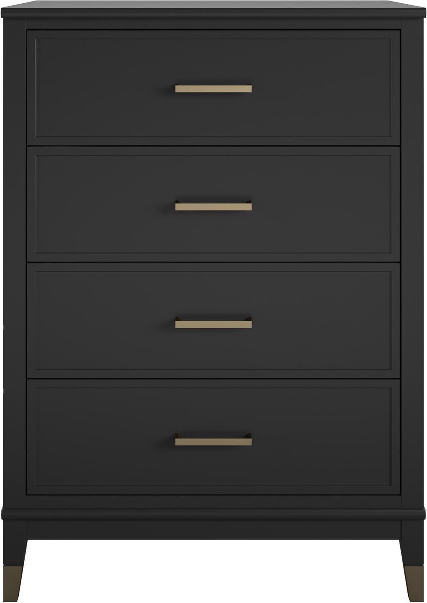 Westerleigh-Commode - 4-laden - Zwart