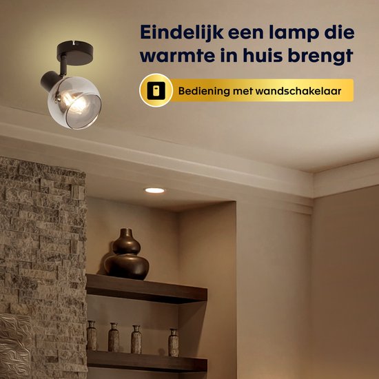 Hanglamp Petro met glazen kap, 1-lamp