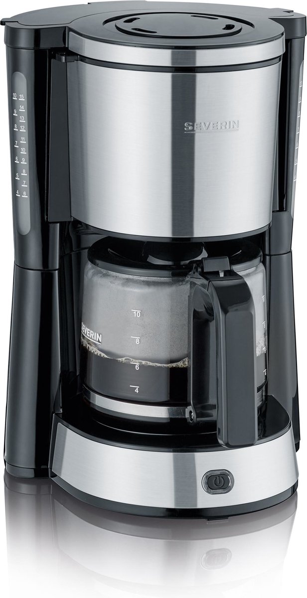 Severin KA 4823 Filterkoffiezetapparaat 125 l Gemalen koffie 1000 W Zwart Roestvrijstaal