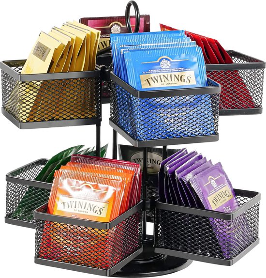 SHIBA-Boîte à Thé Avec 3 Tiroirs : Organisateur de Cuisine Pour Sachets SHIBA-Boîte à Thé Avec 3 Tiroirs : Organisateur de Cuisine Pour Sachets