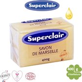 Zeepblok 400g | Savon De Marseille met Glycerine zonder parfum | Superclair