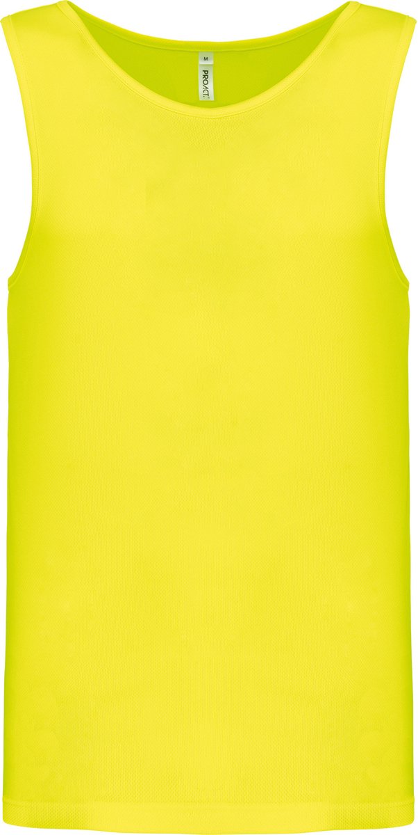 Herensporttop overhemd ‘Proact’ Fluorescent Geel